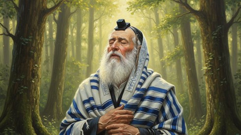 מתפלל ביער.png