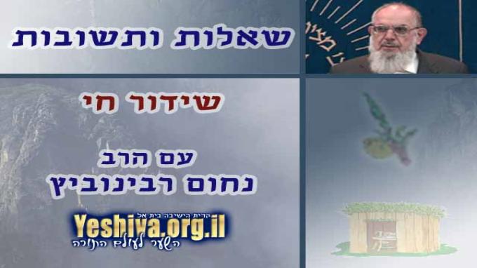 שו"ת בענייני סוכות עם הרב נחום רבינוביץ' - שידור חוזר