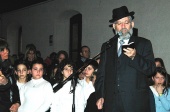 הרב מרגלית בטקס ליום השואה 2008 - המקור : אתר הקהילה